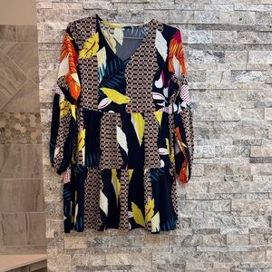 Colorful Geometric Patterned Dress